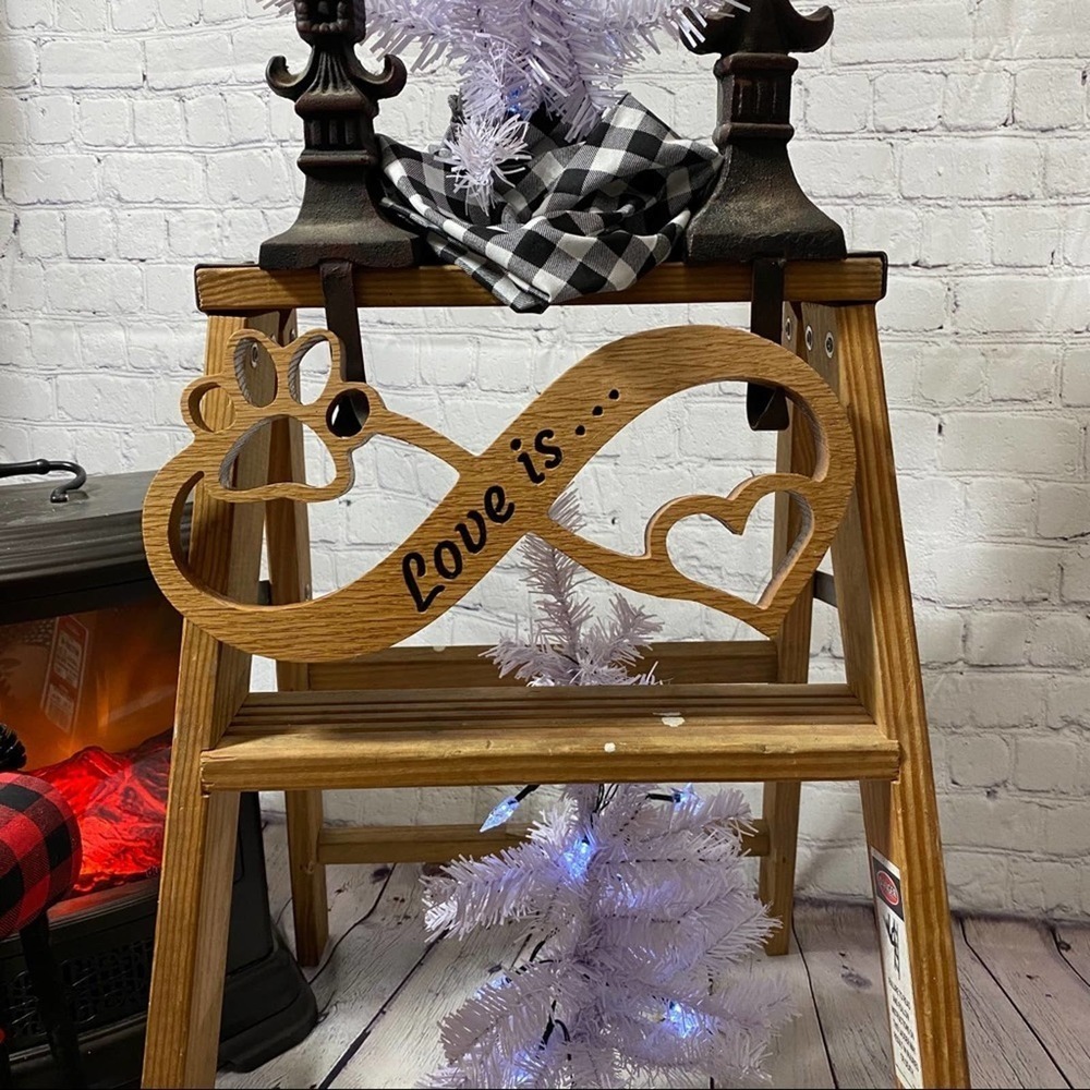 Pet Memorial personalized wooden Infinity Symbol - Picture 5 of 7